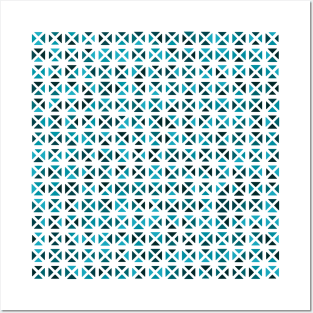 Rounded Triangle Pattern (Blue Green) Posters and Art